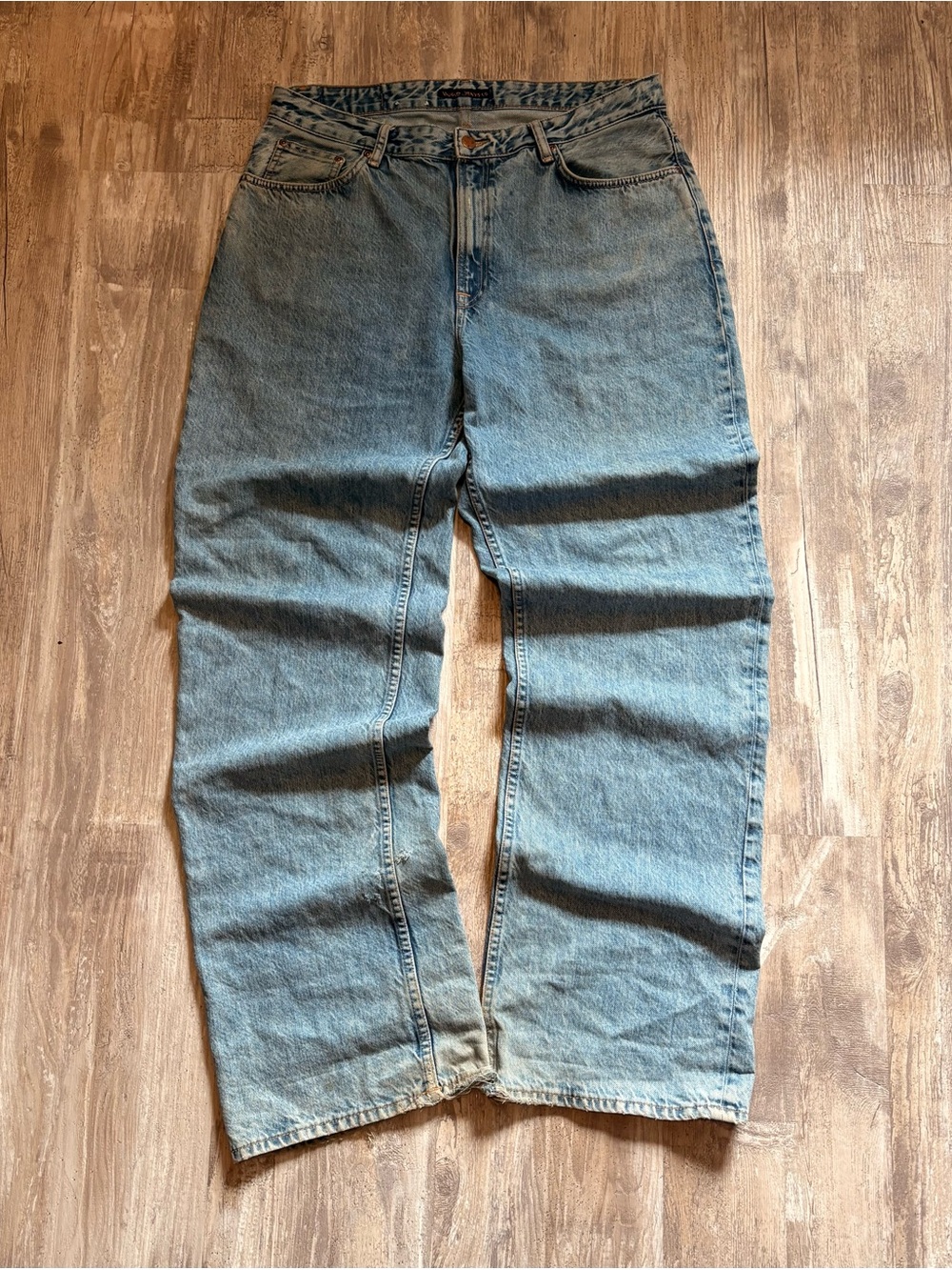 Nudie wide leg jeans 21 inch leg opening
